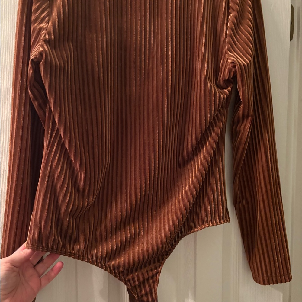 Sophie Rue Copper Ribbed Bodysuit - Picture 5 of 7